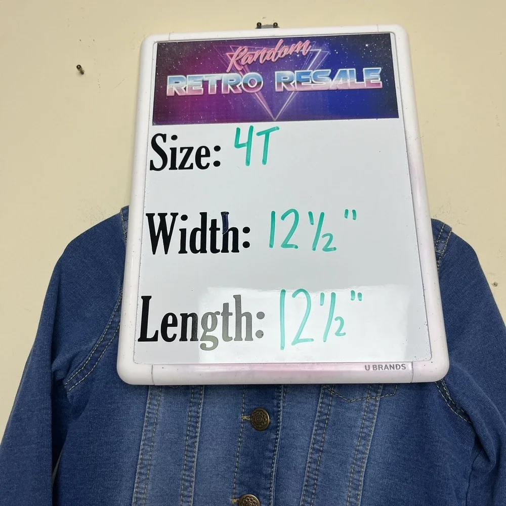 Issac Mizrahi Little Girls Denim Jean Jacket Sz (4) XS 2021